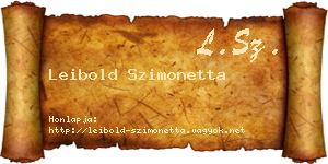 Leibold Szimonetta névjegykártya